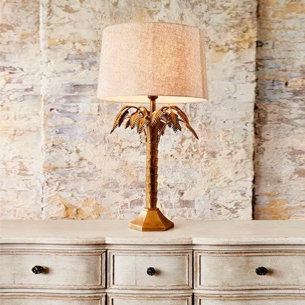 Rosebay Table Lamp Base in Antique Brass