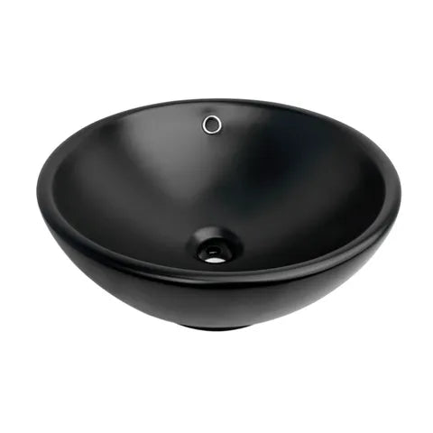 Round Matte Black Basin – Sleek & Modern