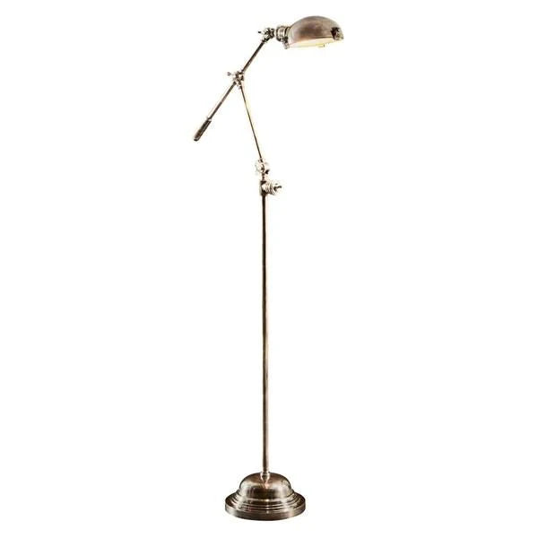 Royce Floor Lamp in Antique Silver or Antique Brass