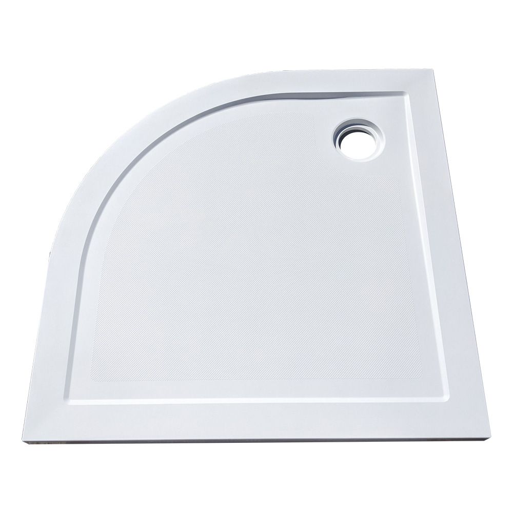 SMC Curved Shower Base 90x90cm Front Outlet