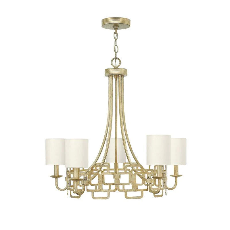 Sabina 5Lt Chandelier E14 in Silver Leaf Elstead Lighting - ELS.HK-SABINA5