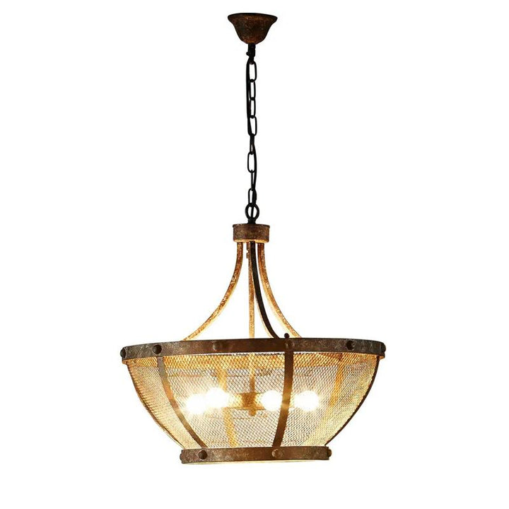 Saint Paul Chandelier 6x40w E14 in Brown Rustic