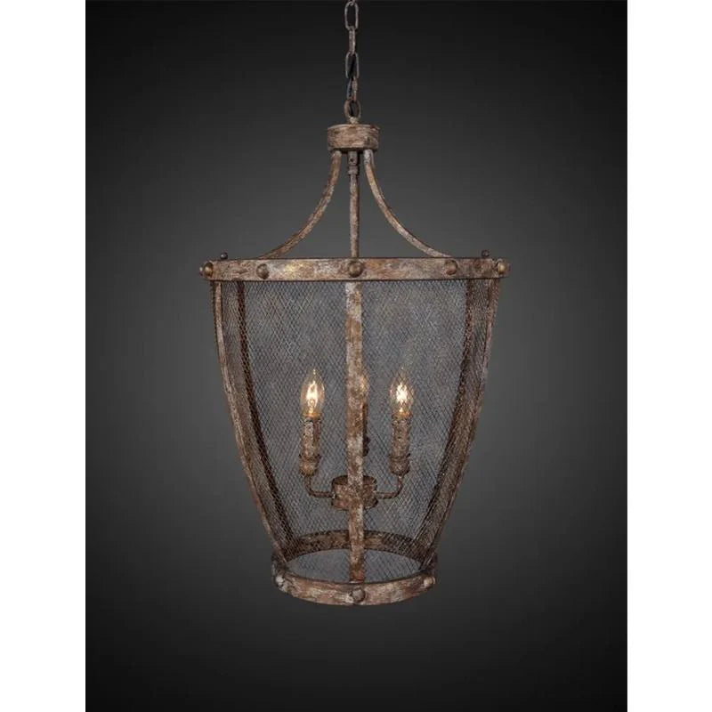 Saint Remy Chandelier 3x40w E14 in Brown Rustic