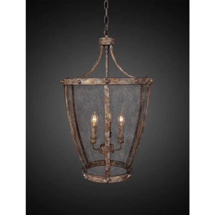 Saint Remy Chandelier 3x40w E14 in Brown Rustic