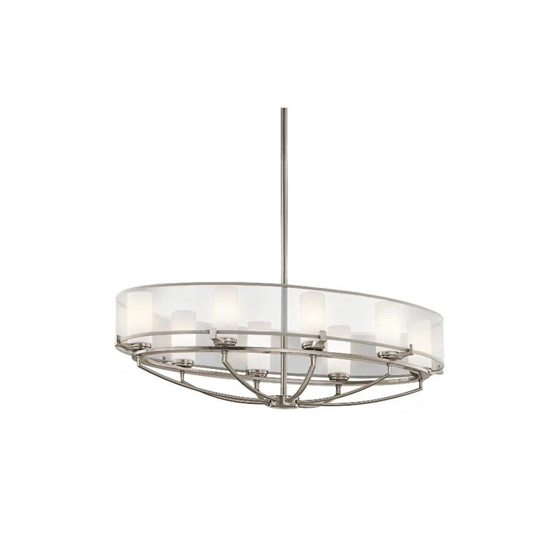 Saldana Chandelier 3Lt/5Lt/8Lt G9 in Classic Pewter Elstead Lighting - ELS.KL-SALDANA