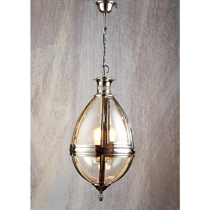 Saville Chandelier 3x60w E27 in Nickel or Bronze