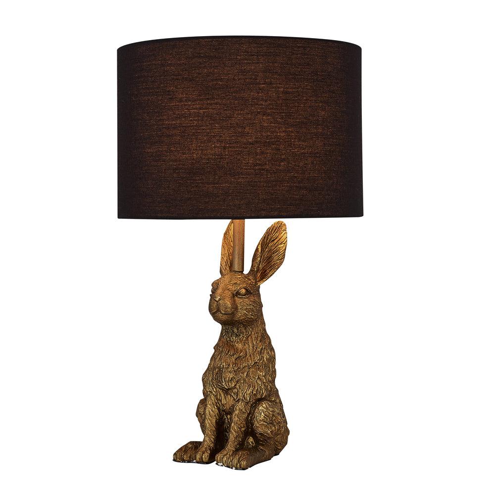 Scarlett Whimsical Animal, Resin Table Lamp - Gold Base, Fabric Lamp, 390mm High, PL0127