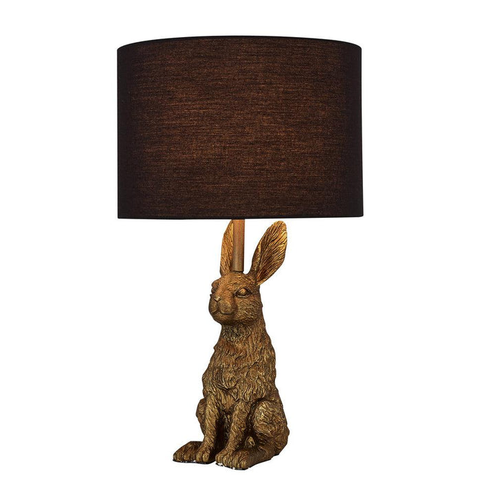 Scarlett Whimsical Animal, Resin Table Lamp - Gold Base, Fabric Lamp, 390mm High, PL0127