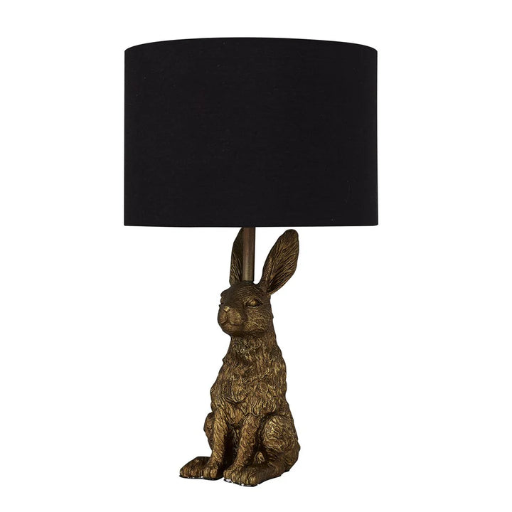 Scarlett Whimsical Animal, Resin Table Lamp - Gold Base, Fabric Lamp, 390mm High, PL0127