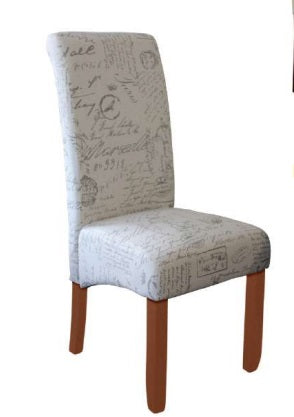 Avalon Dining Chair Script Fabric