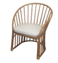 Bermuda Chair -Honey with White cushion