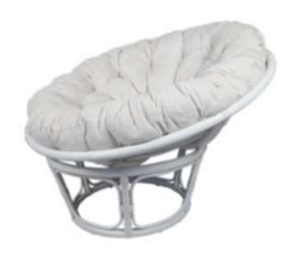 Papasan Chair -White rattan