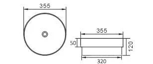 Semi-Inset Round Basin – Gloss White | Ultra-Slim Fine Ceramic Basin