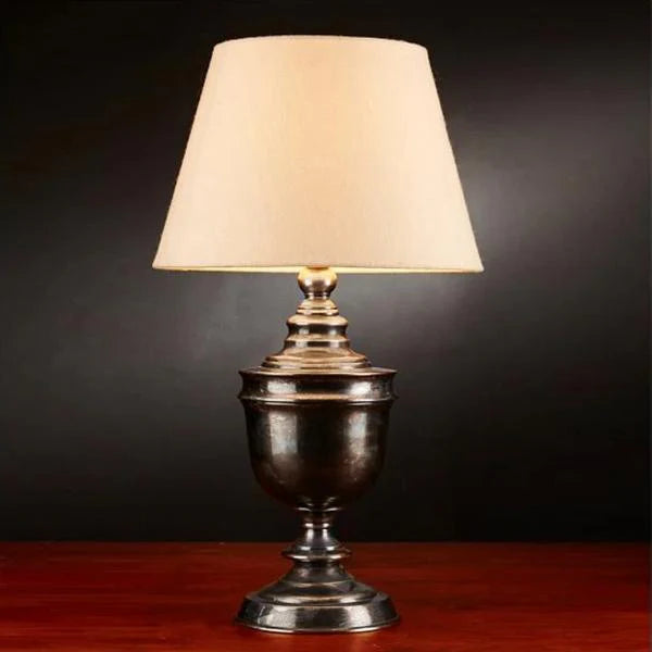 Sheffield Table Lamp Base in Antique Silver or Antique Brass