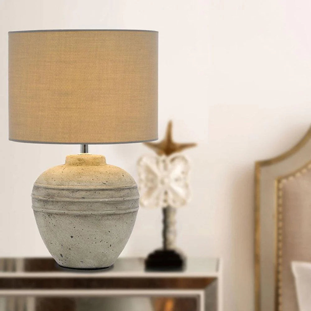 Sierra Ceramic Table Lamp Grey, Sand SIERRA TL Telbix Lighting