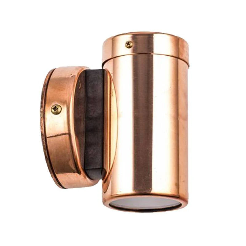 Single Fixed Outdoor Wall Light 1x35w GU10 in Solid Copper CLA Lighting - PG1FCEC