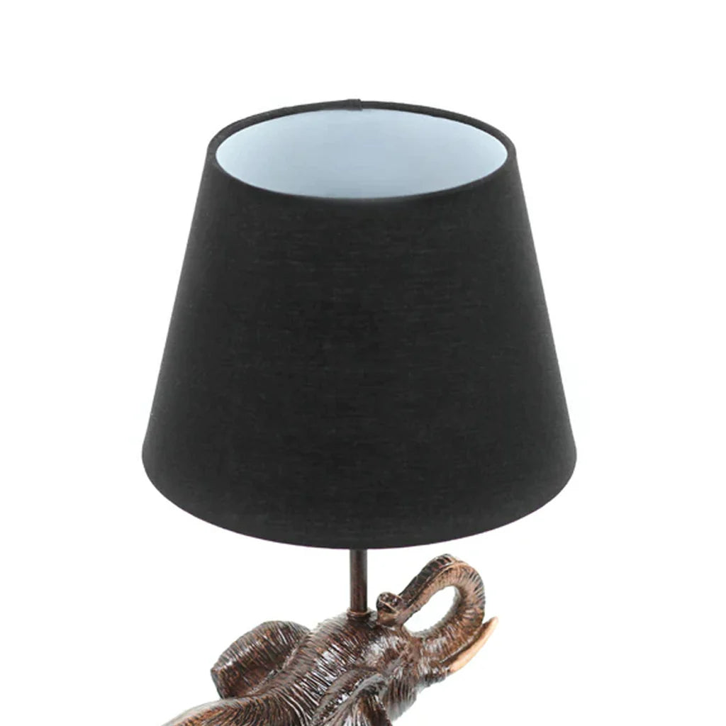 Skylar Regal, Iron and Resin Table Lamp - Bronze, Fabric Shade, 450mm High, PL0265