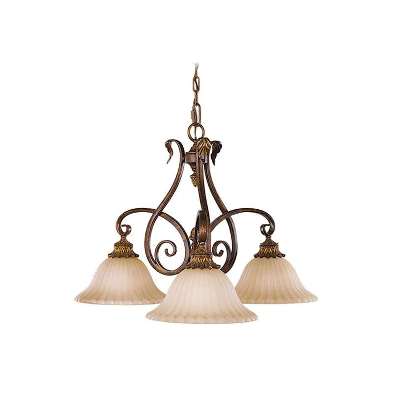 Sonoma Valley 3Lt Chandelier E27 in Aged Tortoise Shell Elstead Lighting - ELS.FE-SONOMAVALLEY3