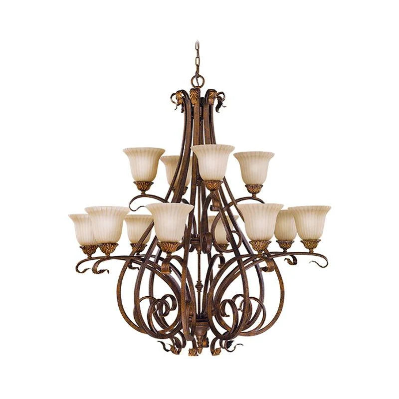 Sonoma Valley 6Lt/9Lt/12Lt Chandelier E27 in Aged Tortoise Shell Elstead Lighting - ELS.FE-SONOMAVALLEY6,9,12