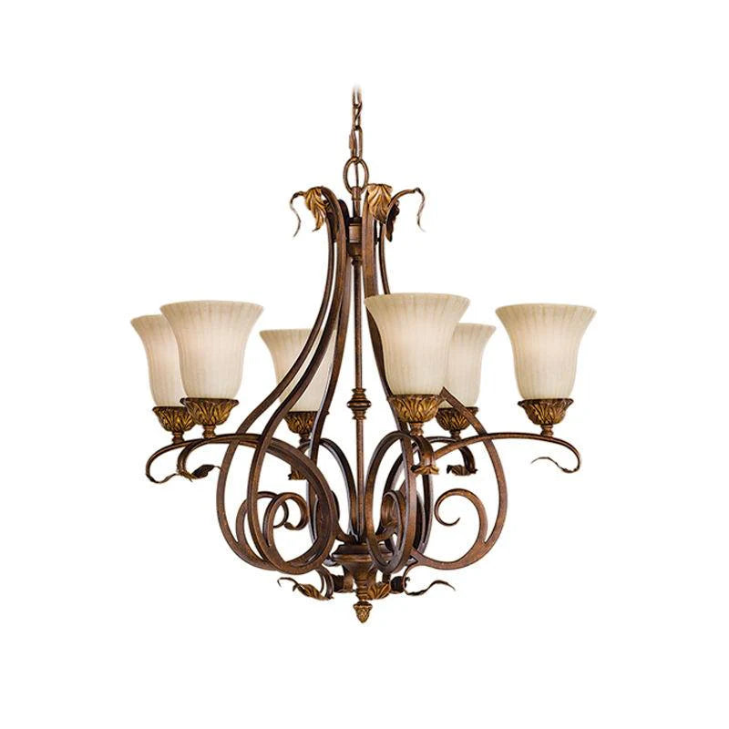 Sonoma Valley 6Lt/9Lt/12Lt Chandelier E27 in Aged Tortoise Shell Elstead Lighting - ELS.FE-SONOMAVALLEY6,9,12