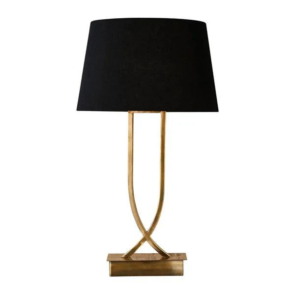 Southern Cross Table Lamp Base in Antique Brass or Shiny Nickel