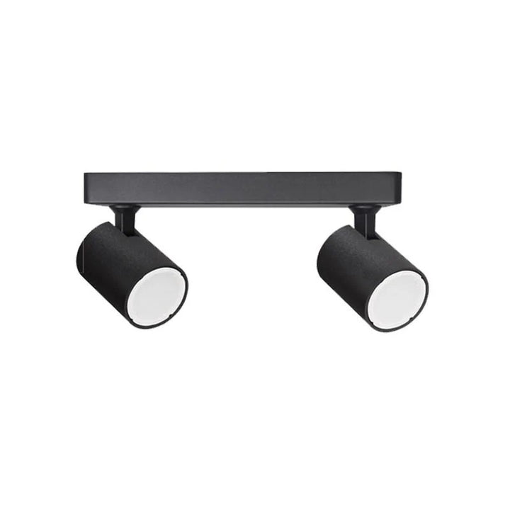 Spot indoor Surface Mounted Bar LED Spot Light 2xGU10 w/ Adjustable Heads in Matte Black or Matte White