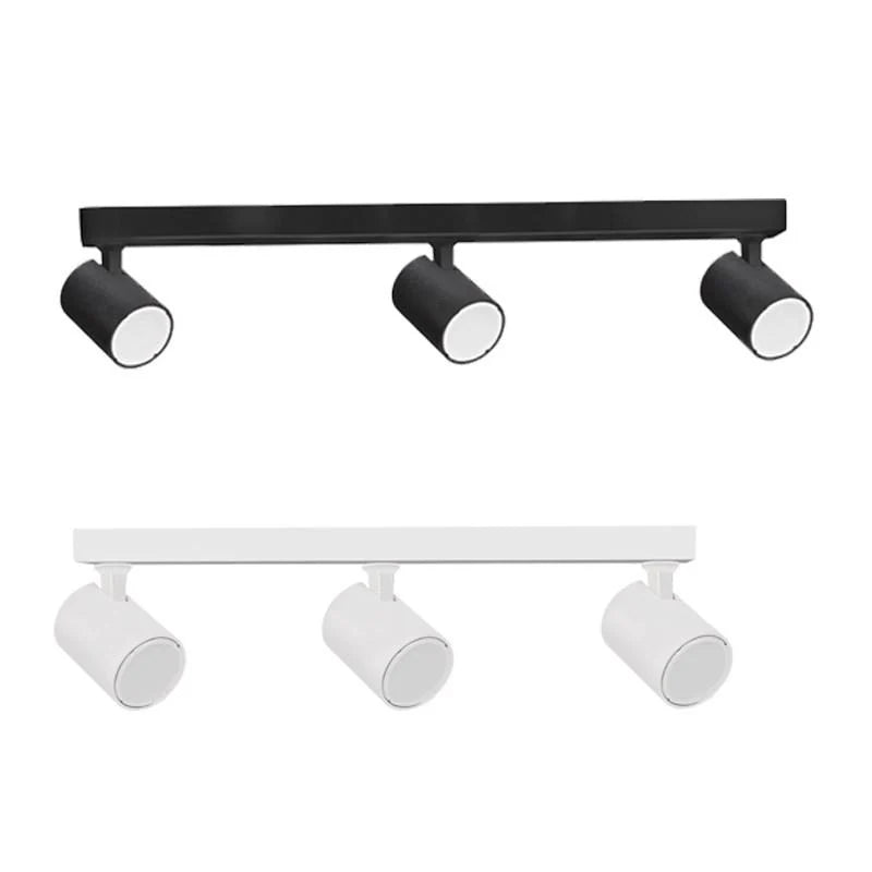 Spot indoor Surface Mounted Bar LED Spot Light 3xGU10 w/ Adjustable Heads in Matte Black or Matte White