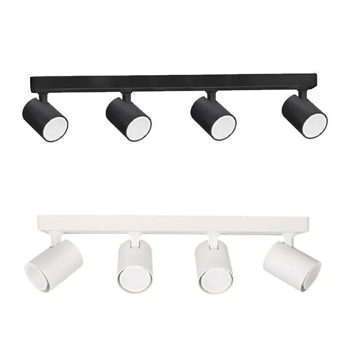 Spot indoor Surface Mounted Bar LED Spot Light 4xGU10 w/ Adjustable Heads in Matte Black or Matte White