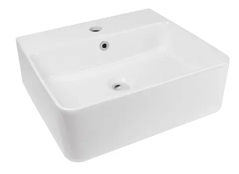 Square 460x425x155 Basin | Gloss White Ceramic