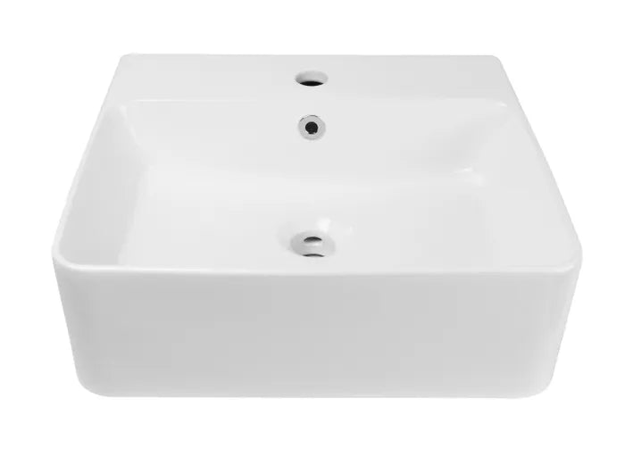 Square 460x425x155 Basin | Gloss White Ceramic