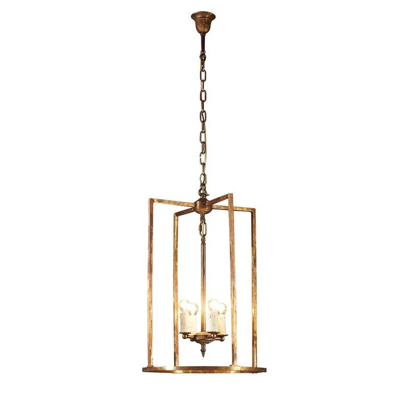 St Palais Chandelier Small or Large 4x40w E14 in Antique Brass