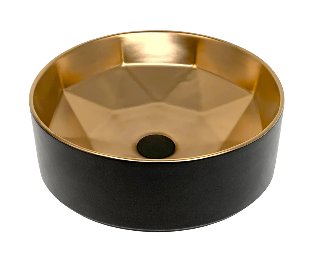 Starz Round Matt Gold Basin 400x400x140 | Elegant Above-Counter Design