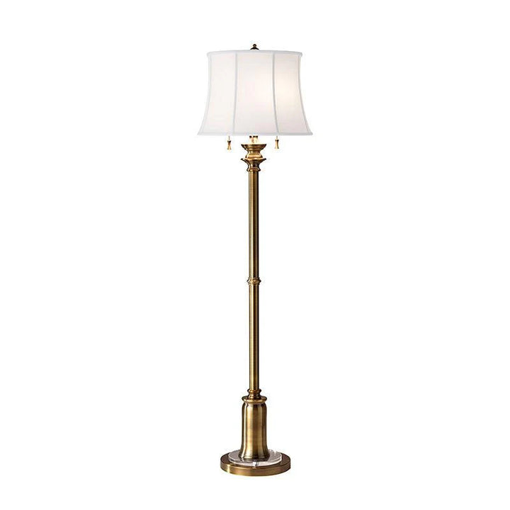 Stateroom 2Lt Floor Lamp E27 in Antique Nickel and Bali Brass Elstead Lighting - ELS.FE-STATEROOM-FL