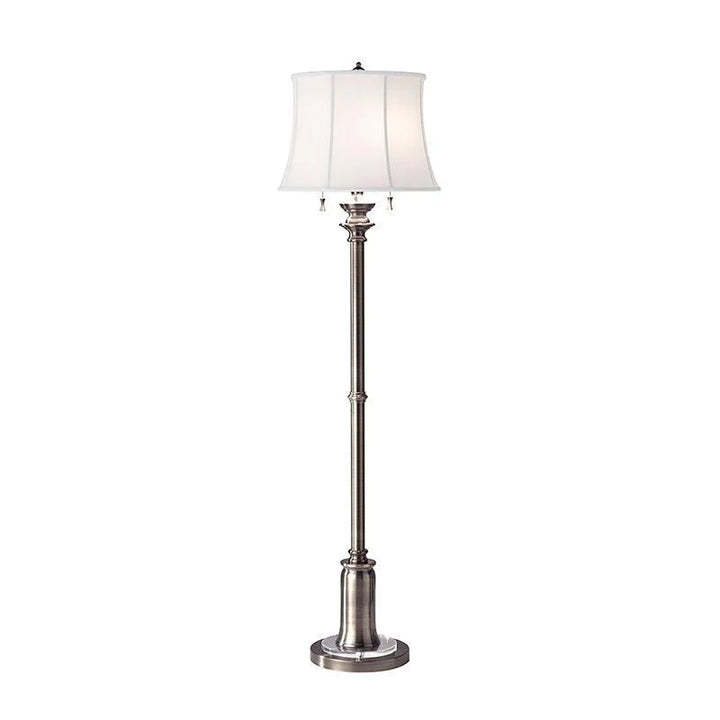 Stateroom 2Lt Floor Lamp E27 in Antique Nickel and Bali Brass Elstead Lighting - ELS.FE-STATEROOM-FL