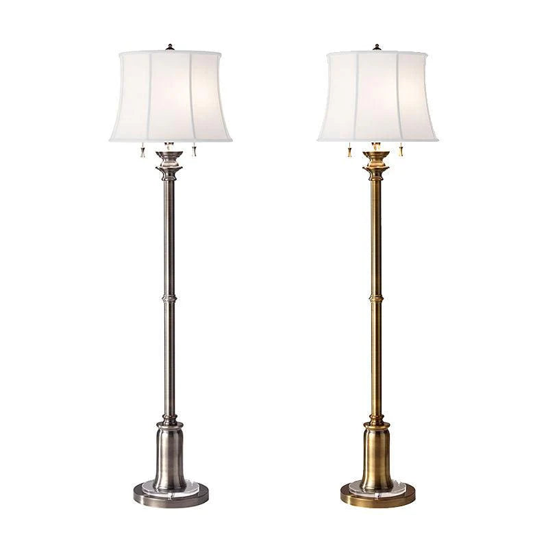 Stateroom 2Lt Floor Lamp E27 in Antique Nickel and Bali Brass Elstead Lighting - ELS.FE-STATEROOM-FL