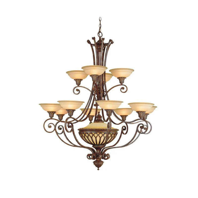 Stirling Castle 13Lt Chandelier in British Bronze Elstead Lighting - ELS.FE-STIRLING-CASTLE12