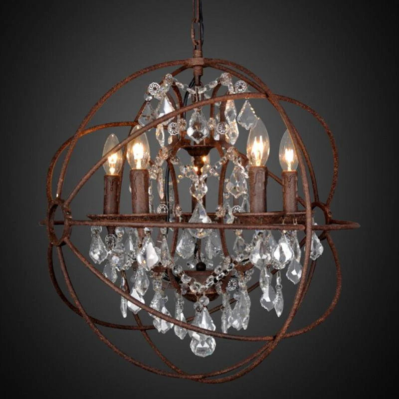 Sundance Chandelier Medium 5x40w E14 in Rust