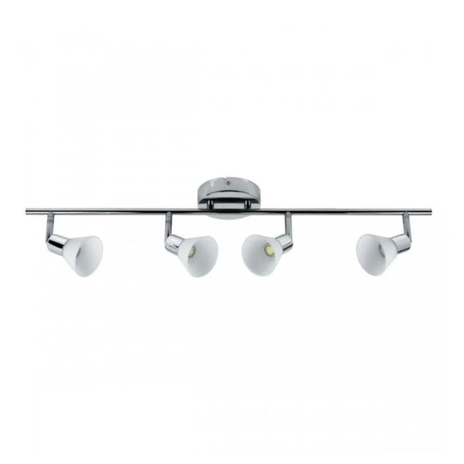 Superlux 4 Bar Spotlight Chrome Base With a Glass Shade LSLC-B4-CH