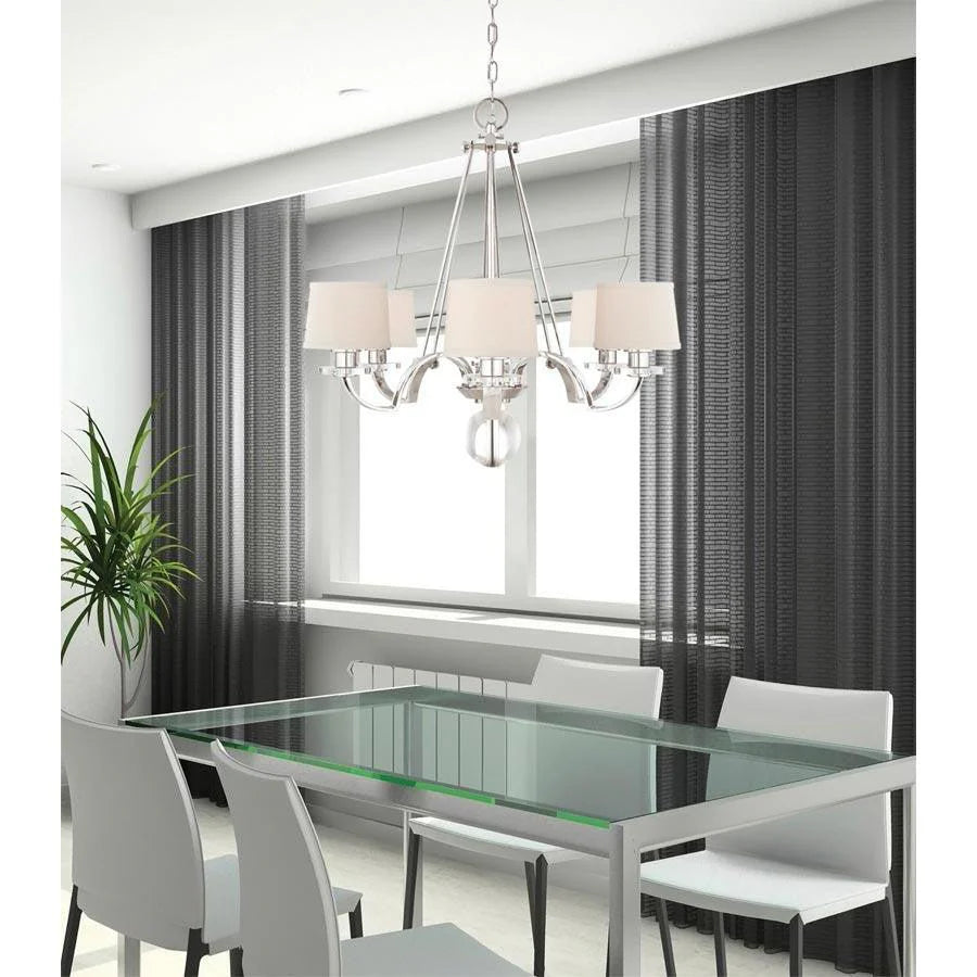 Sutton Place Chandelier 6Lt E27 in Imperial Silver Elstead Lighting - ELS.QZ-SUTTON-PLACE6