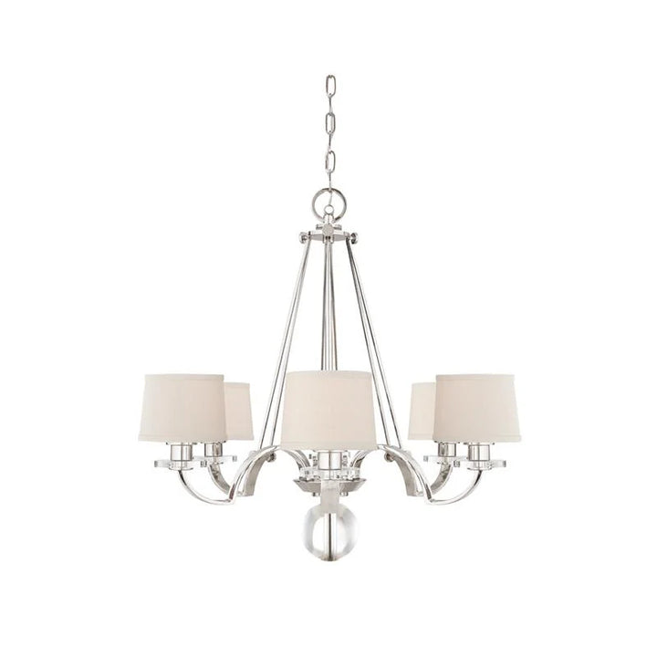 Sutton Place Chandelier 6Lt E27 in Imperial Silver Elstead Lighting - ELS.QZ-SUTTON-PLACE6