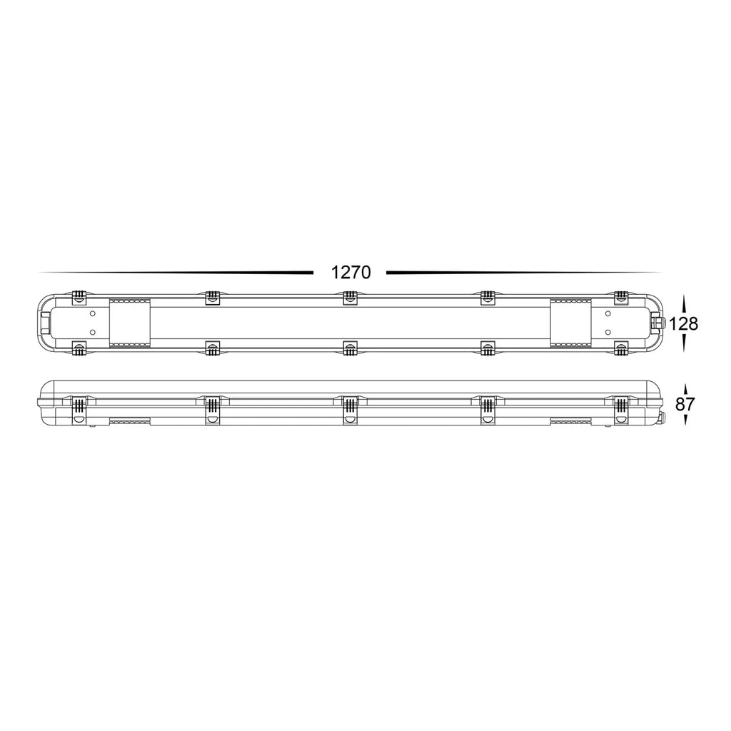 Weatherproof LED Emergency Batten Light CCT 20w/40w in White