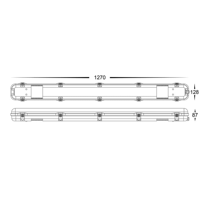 Weatherproof LED Emergency Batten Light CCT 20w/40w in White