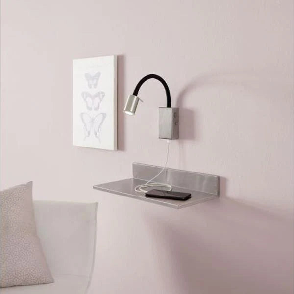 Tazzoli indoor Wall Light in White, Black or Black/Satin Nickel