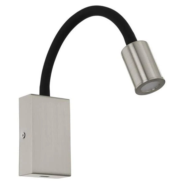 Tazzoli indoor Wall Light in White, Black or Black/Satin Nickel