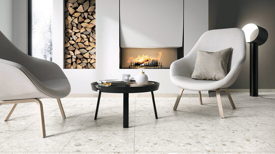 Terrazo Stone Marshmallow 300x600 Matt - Porcelain