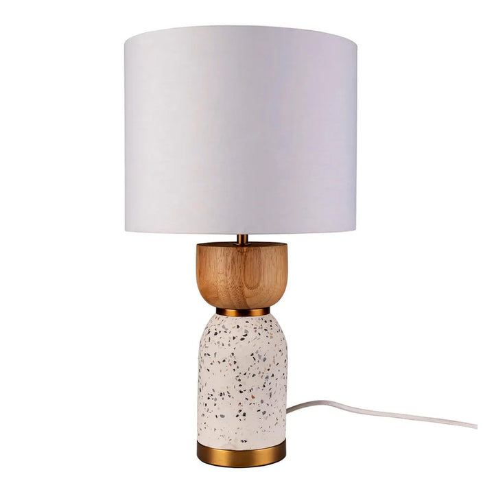 Terazzo and Natural Timber Table Lamp