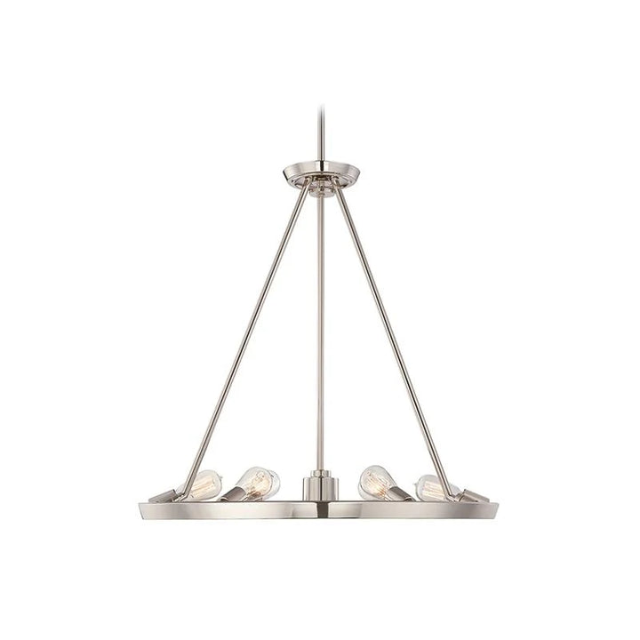 Theater Row 6Lt Chandelier E27 GU10 in Imperial Silver/Western Bronze Elstead Lighting - ELS.QZ-THEATER-ROW6