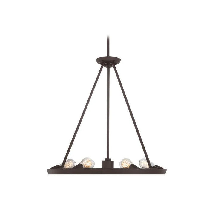 Theater Row 6Lt Chandelier E27 GU10 in Imperial Silver/Western Bronze Elstead Lighting - ELS.QZ-THEATER-ROW6