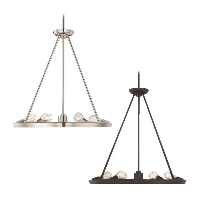 Theater Row 6Lt Chandelier E27 GU10 in Imperial Silver/Western Bronze Elstead Lighting - ELS.QZ-THEATER-ROW6