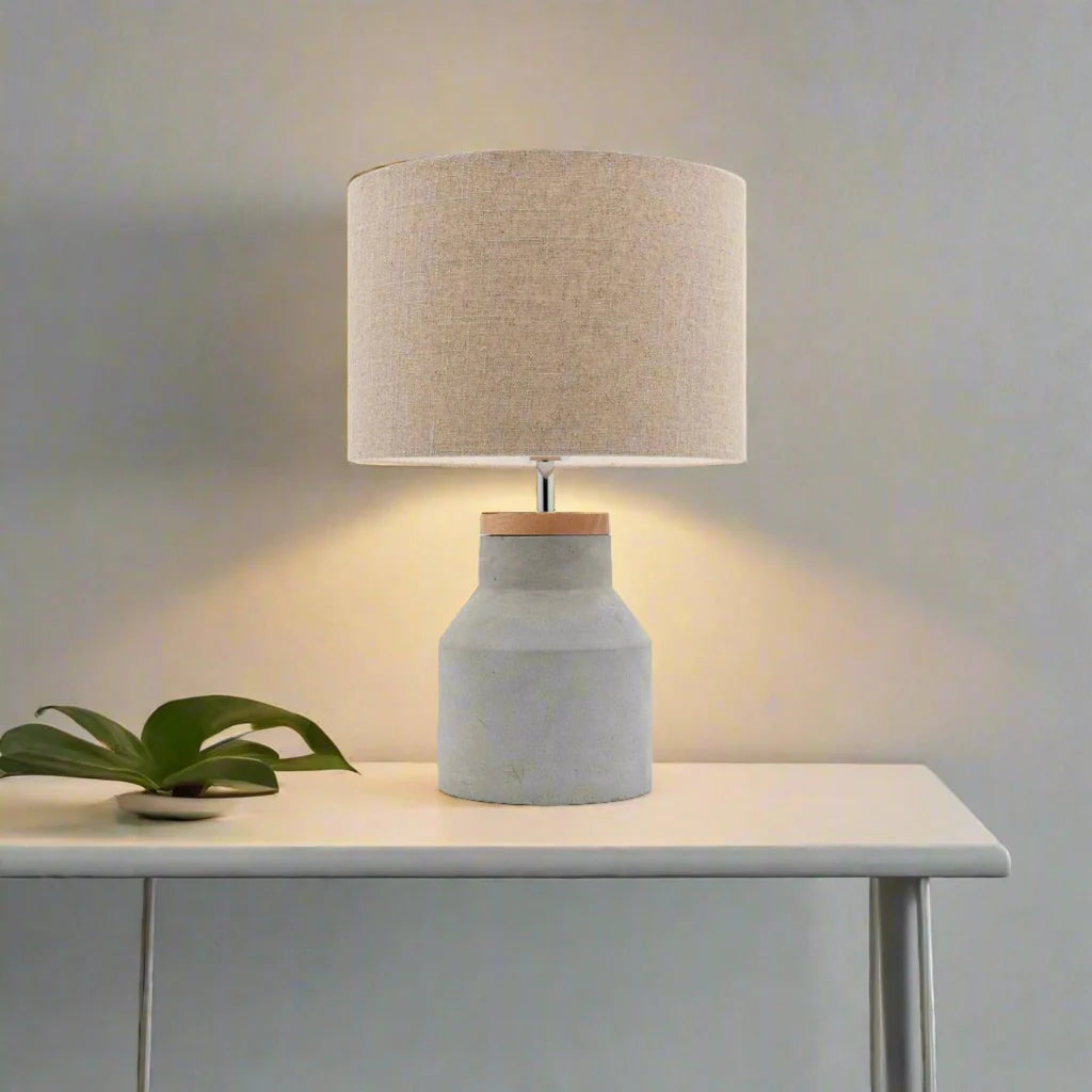 Timber & Concrete Table Lamp